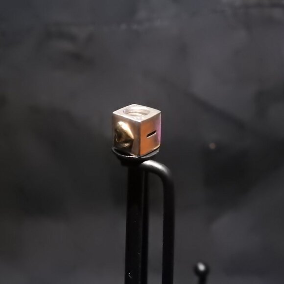 Genuine Pandora Bracelet Charm - Silver & 14k Gold I Love You Cube S925 - Picture 2 of 6